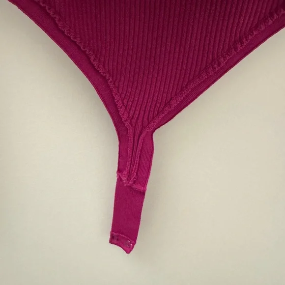Steve Madden Fuchsia Ribbed Top - Picture 3 of 5
